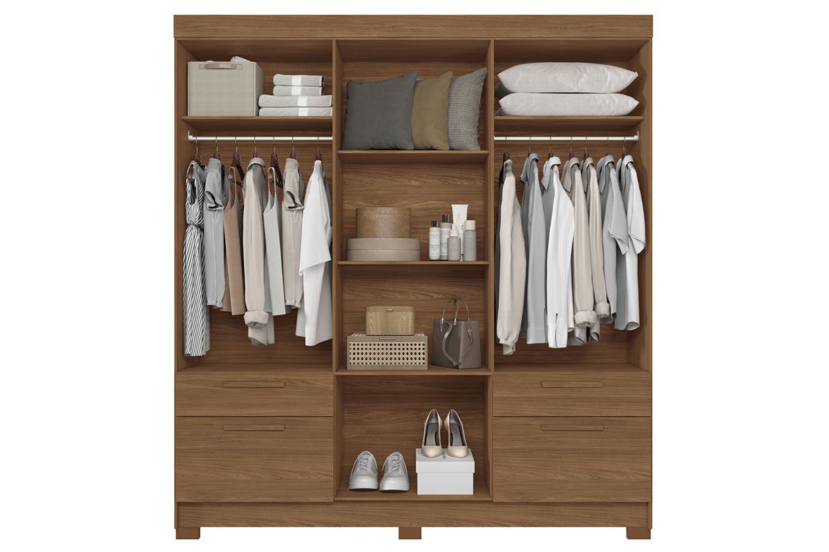 Guarda Roupa Casal 8 Portas (2 c/Espelho) e 4 Gavetas c/Pés Curitiba 8.4 S. Andirá Guarda Roupa Casal 8 Portas (2 c/Espelho) e 4 Gavetas c/Pés Curitiba 8.4 S. Andirá
