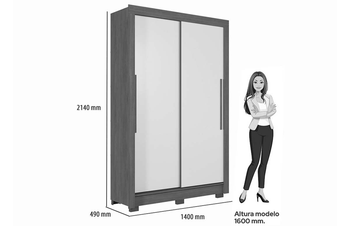 Guarda Roupa Solteiro 2 Portas de Correr e 2 Gavetas c/Pés Lapa S. Andirá Guarda Roupa Solteiro 2 Portas de Correr e 2 Gavetas c/Pés Lapa S. Andirá