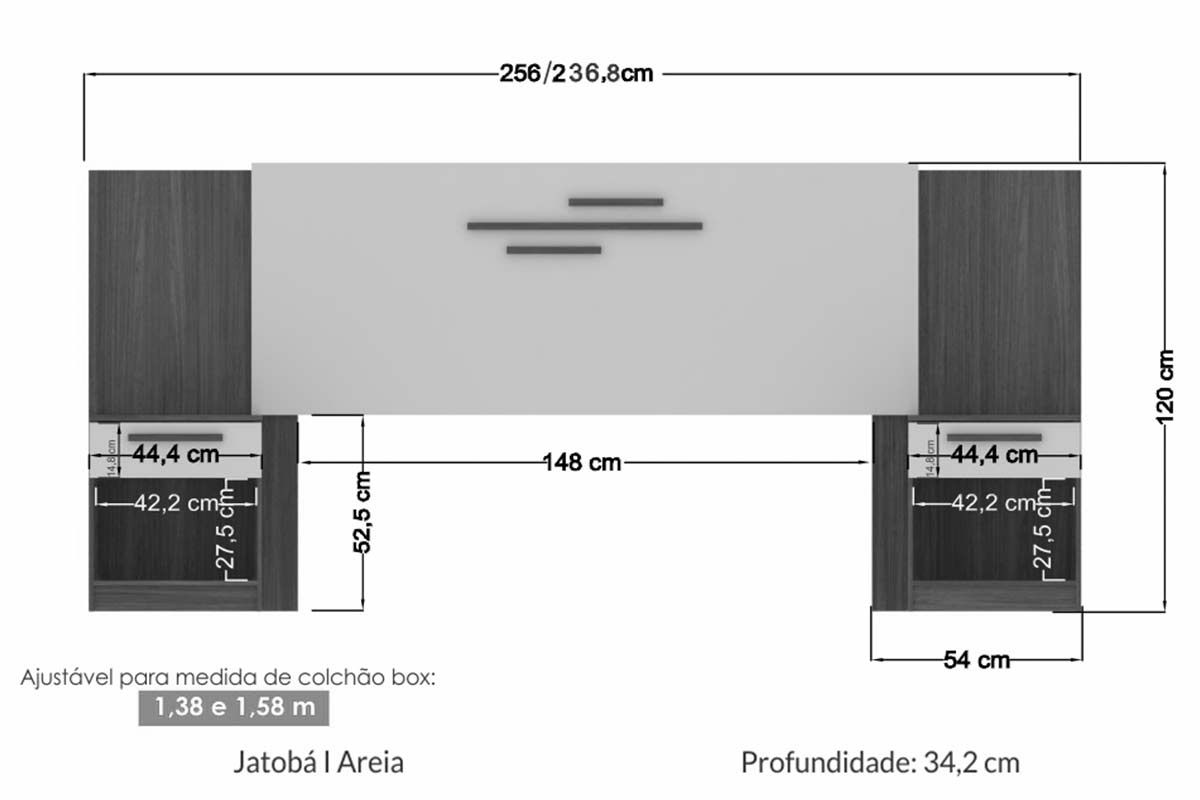Cabeceira Box Madeirado S. Andirá Casal/Queen Loanda Cabeceira Box Madeirado S. Andirá Casal/Queen Loanda