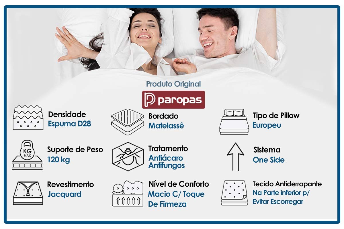 Colchão D28 Paropas Conforto Firme Colchão D28 Paropas Conforto Firme
