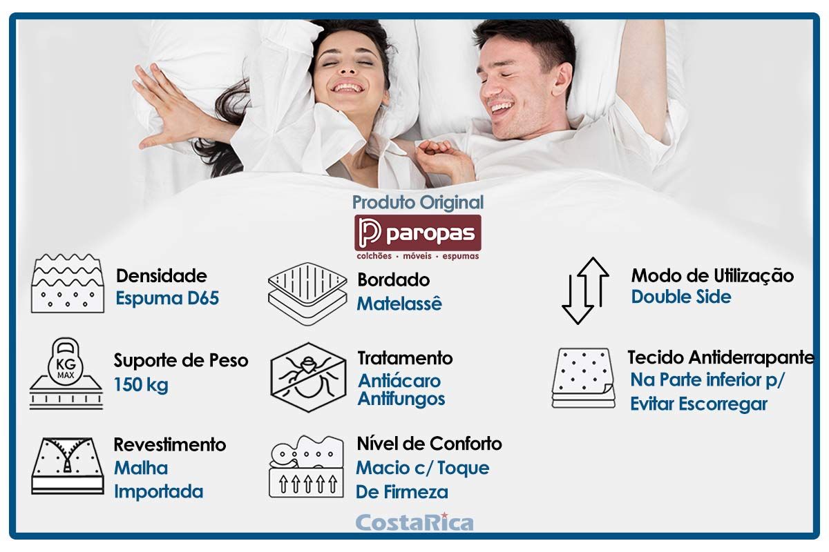Colchão Ortopédico Paropas D65 Max Sono Colchão Ortopédico Paropas D65 Max Sono