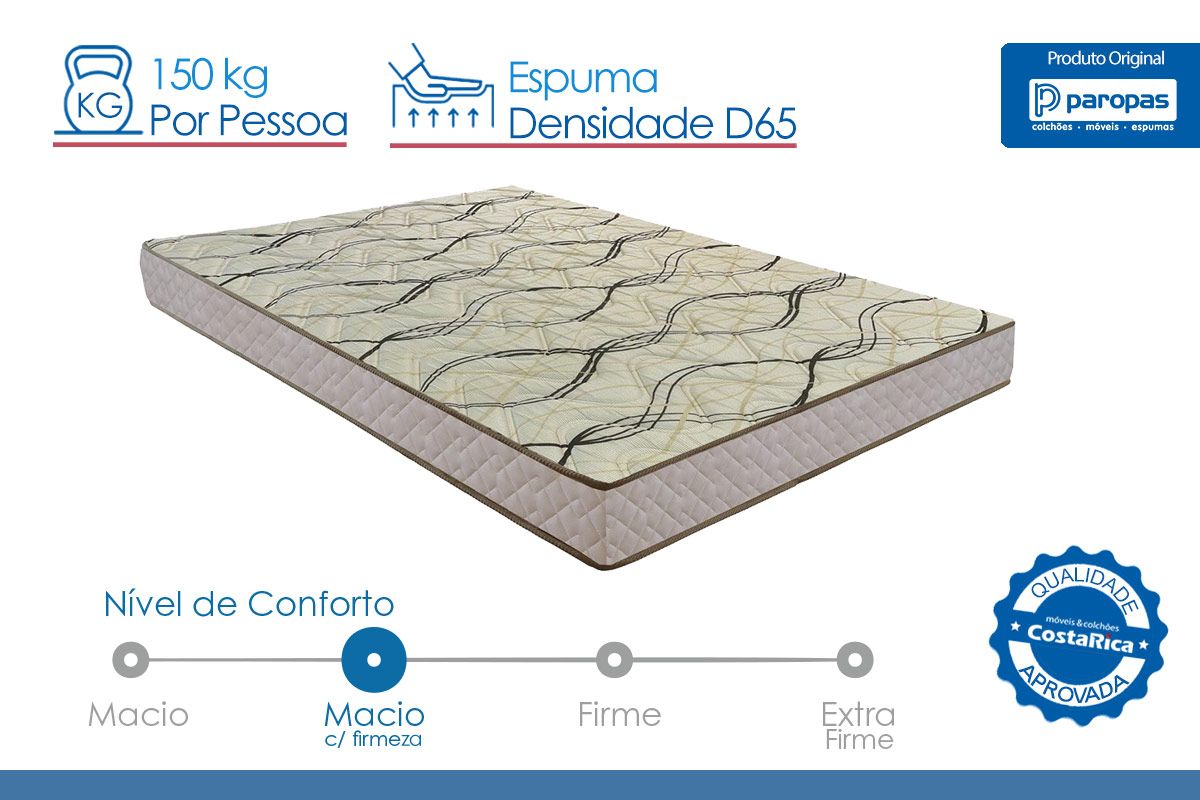 Colchão Ortopédico Paropas D65 Max Sono Colchão Ortopédico Paropas D65 Max Sono