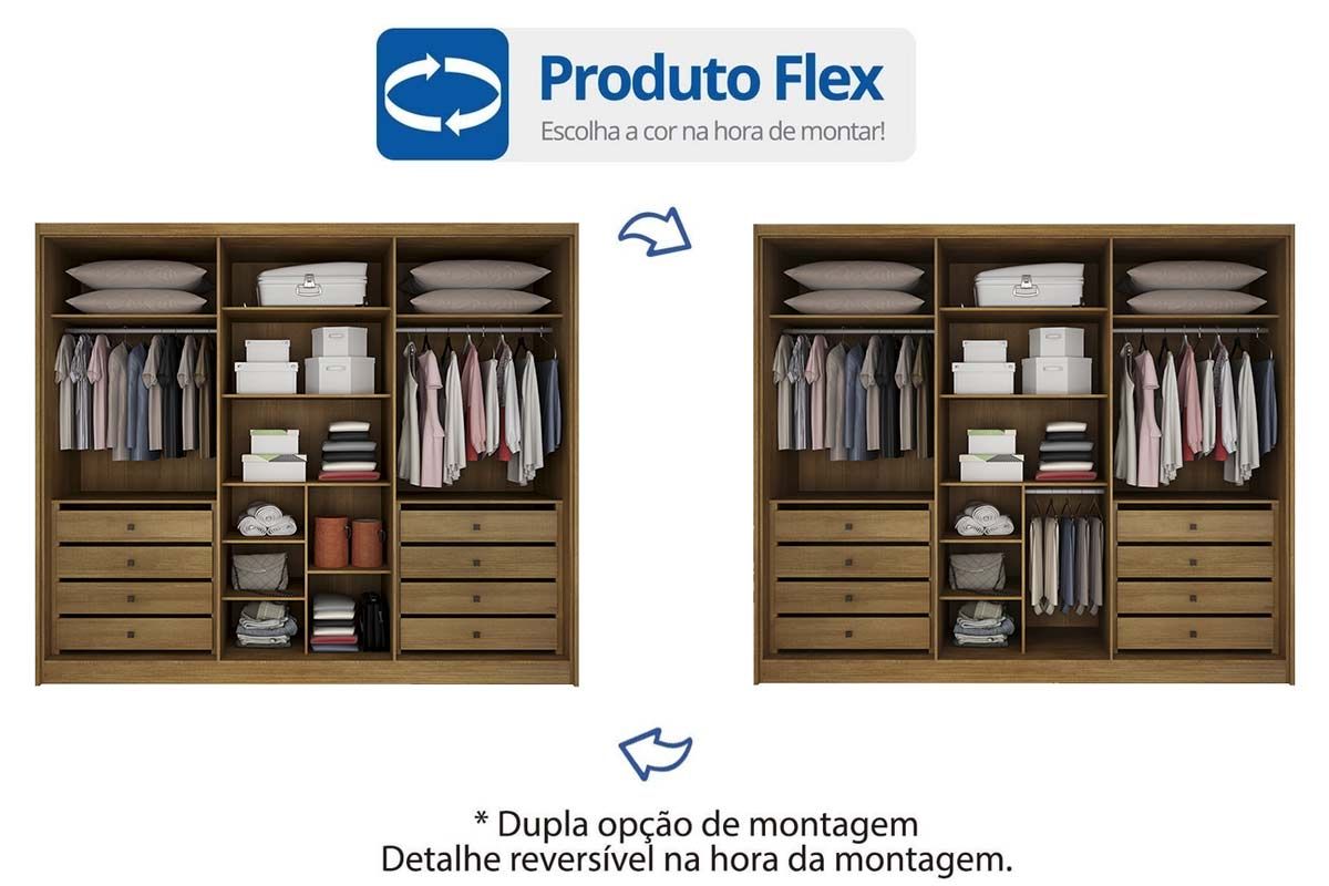 Guarda Roupa Casal 6 Portas (2 c/Espelho) e 8 Gavetas Bandeira/Himalaia N. Horizonte Guarda Roupa Casal 6 Portas (2 c/Espelho) e 8 Gavetas Bandeira/Himalaia N. Horizonte
