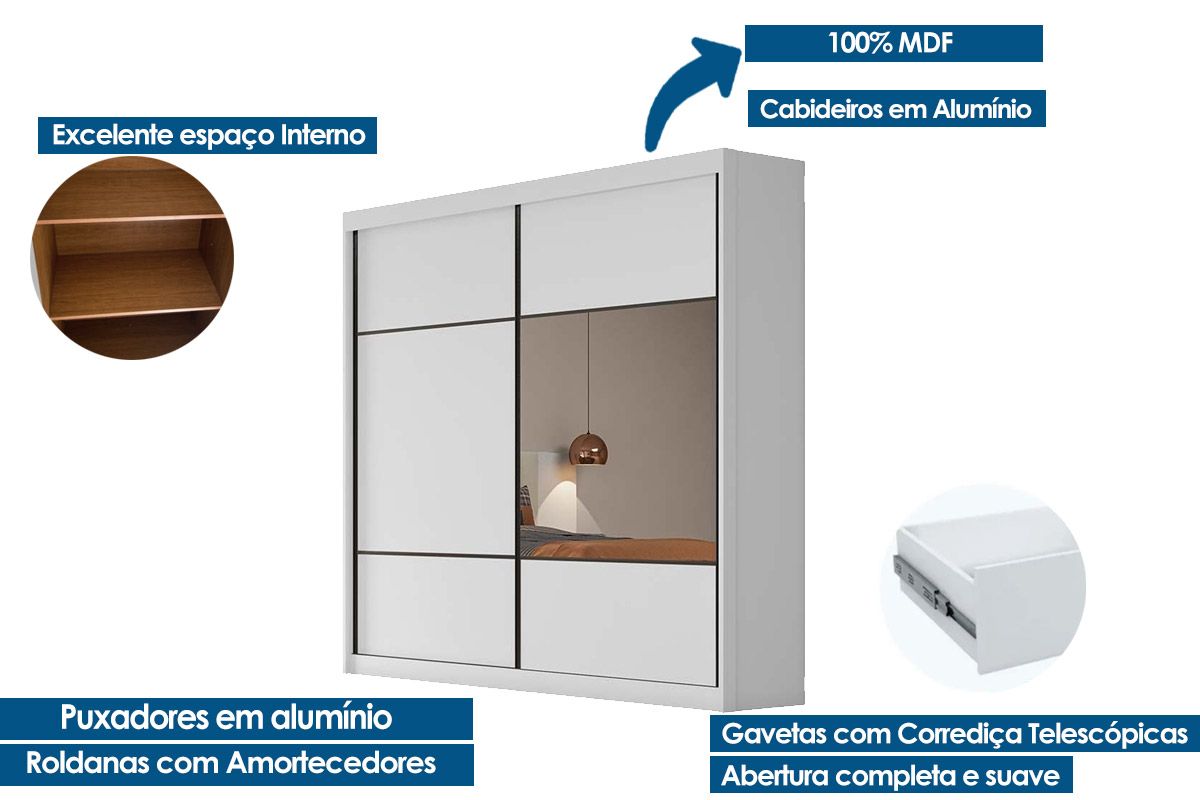 Guarda Roupa Casal 2 Portas e 4 Gavetas Belmonte/Brusque N. Horizonte Guarda Roupa Casal 2 Portas e 4 Gavetas Belmonte/Brusque N. Horizonte