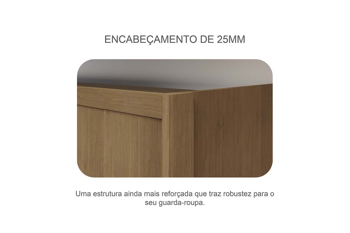 Guarda Roupa Casal 2 Portas de Correr (1 c/Espelho) e 6 Gavetas Sienna/Versatto N. Horizonte Guarda Roupa Casal 2 Portas de Correr (1 c/Espelho) e 6 Gavetas Sienna/Versatto N. Horizonte