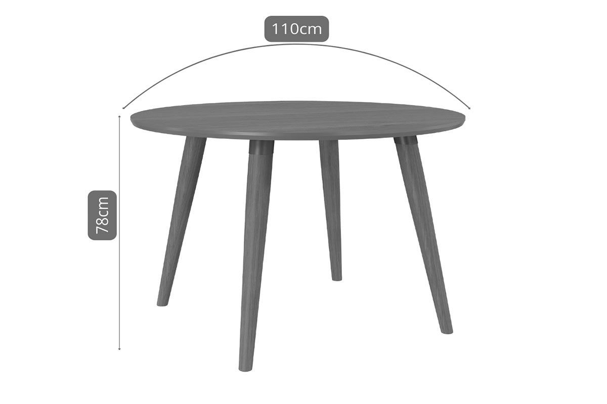 Mesa Jantar Dani c/Tampo Madeirado Redondo 109cm Cimol Mesa Jantar Dani c/Tampo Madeirado Redondo 109cm Cimol