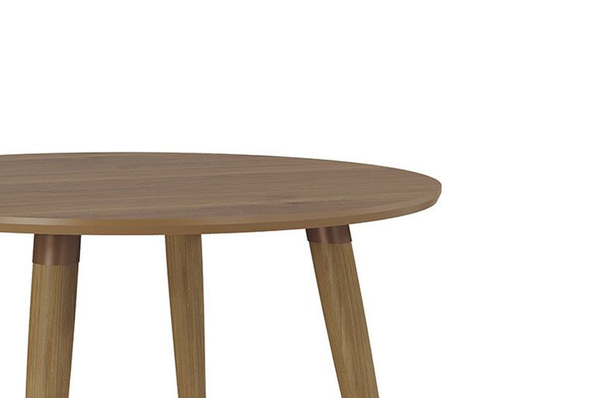 Mesa Jantar Dani c/Tampo Madeirado Redondo 109cm Cimol Mesa Jantar Dani c/Tampo Madeirado Redondo 109cm Cimol