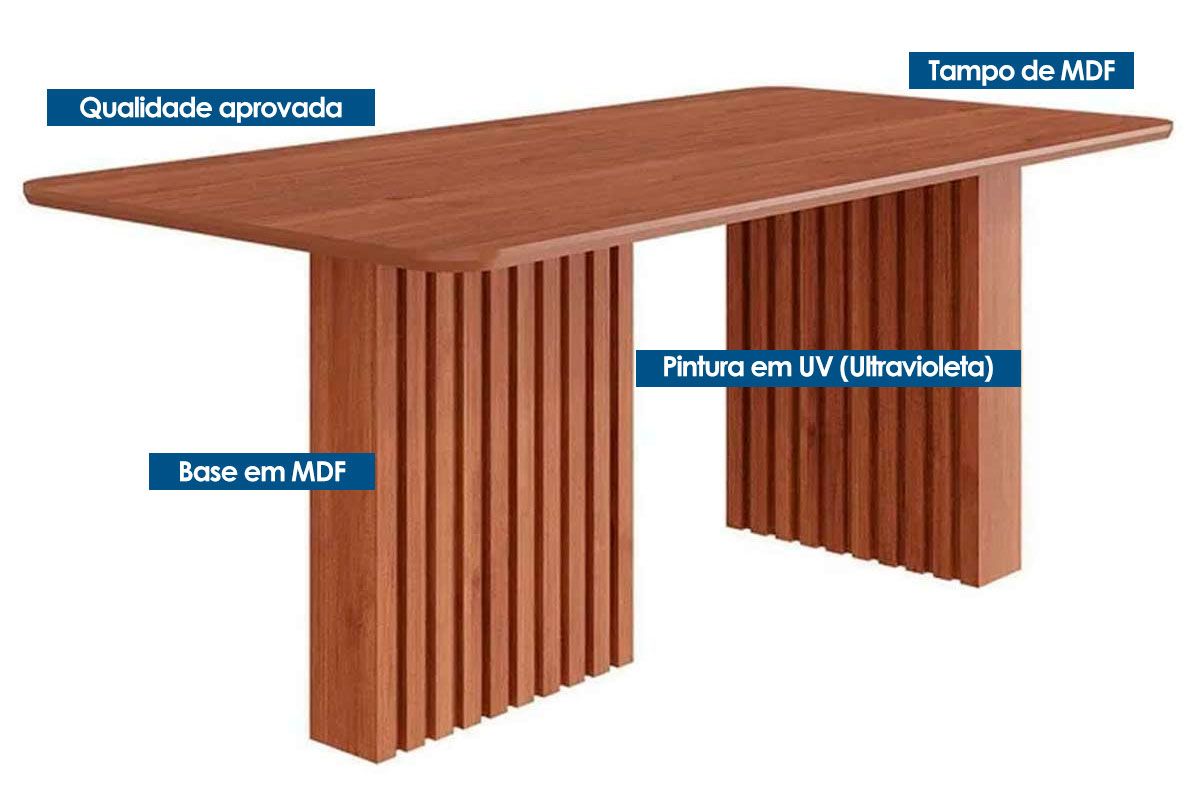 Mesa Jantar Ester c/Tampo MDF 180cm Cimol