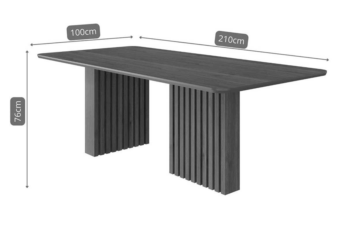 Mesa Jantar Ester c/Tampo MDF 210cm Cimol Mesa Jantar Ester c/Tampo MDF 210cm Cimol