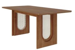 Mesa Jantar Valentina c/Tampo Madeirado 180x90cm Cimol - Cinamomo