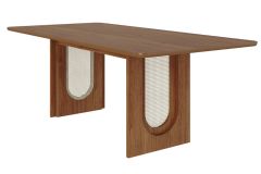 Mesa Jantar Valentina c/Tampo Madeirado 210x100cm Cimol - Cinamomo