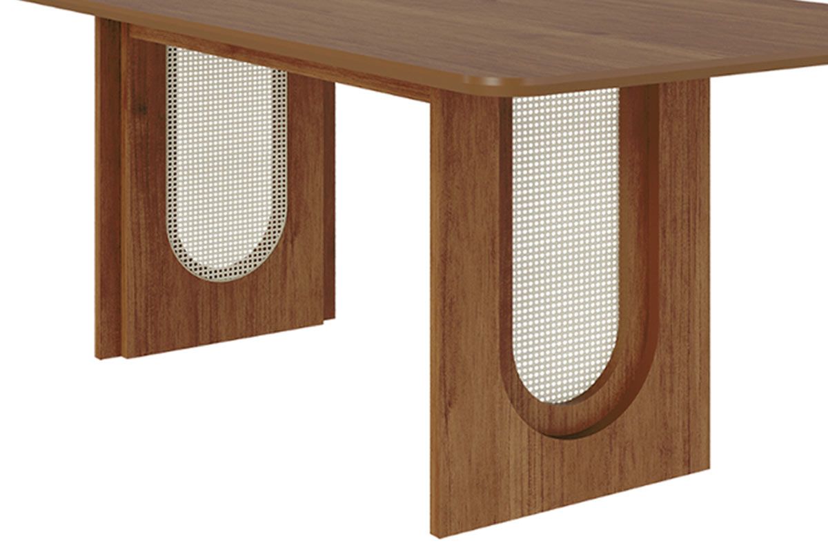 Mesa Jantar Valentina c/Tampo Madeirado 210x100cm Cimol