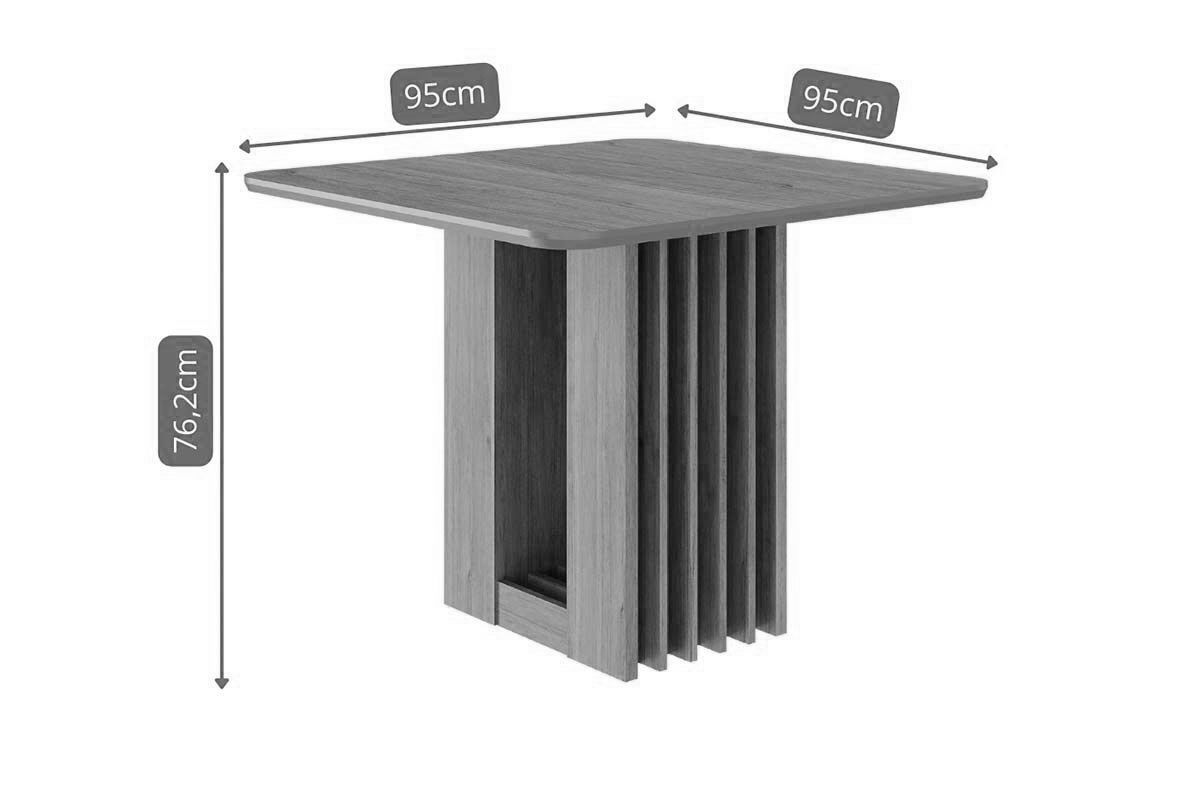 Mesa Jantar Ariela c/Tampo MDF 95cm Cimol Mesa Jantar Ariela c/Tampo MDF 95cm Cimol