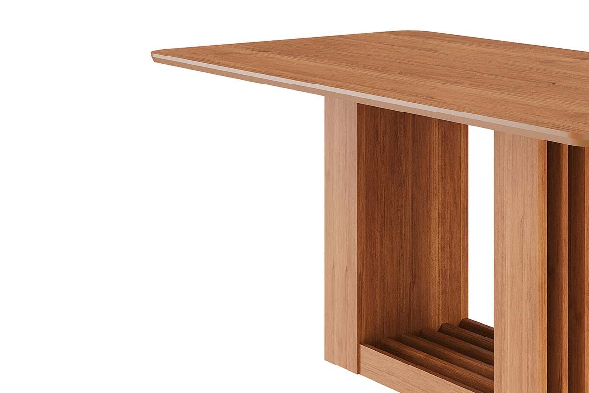 Mesa Jantar Ariela c/Tampo Madeirado 180x90cm Cimol Mesa Jantar Ariela c/Tampo Madeirado 180x90cm Cimol