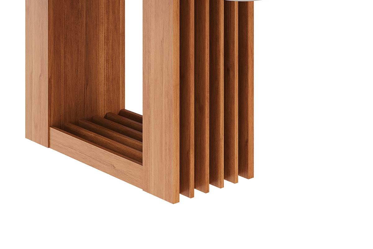 Mesa Jantar Ariela c/Tampo MDF/Vidro Reto 210cm Cimol