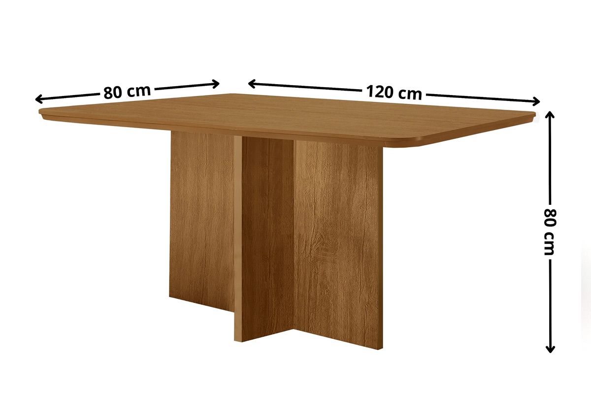 Mesa Jantar Berlim c/Tampo MDF Curvo 120cm Rufato Mesa Jantar Berlim c/Tampo MDF Curvo 120cm Rufato
