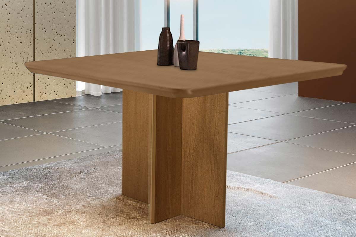 Mesa Jantar Berlim c/Tampo MDF Curvo 90cm RufatoNaturale/Naturale Mesa Jantar Berlim c/Tampo MDF Curvo 90cm RufatoNaturale/Naturale