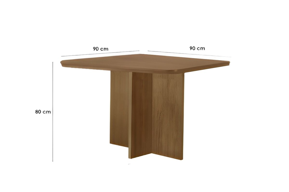 Mesa Jantar Berlim c/Tampo MDF Curvo 90cm Rufato Mesa Jantar Berlim c/Tampo MDF Curvo 90cm Rufato