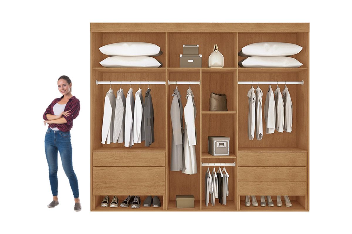 Guarda Roupa Casal 6 Portas e 6 Gavetas Horizon Rufato Guarda Roupa Casal 6 Portas e 6 Gavetas Horizon Rufato