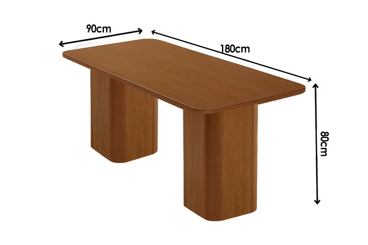 Mesa Jantar Maldivas c/Tampo MDF Curvo 180cm Rufato