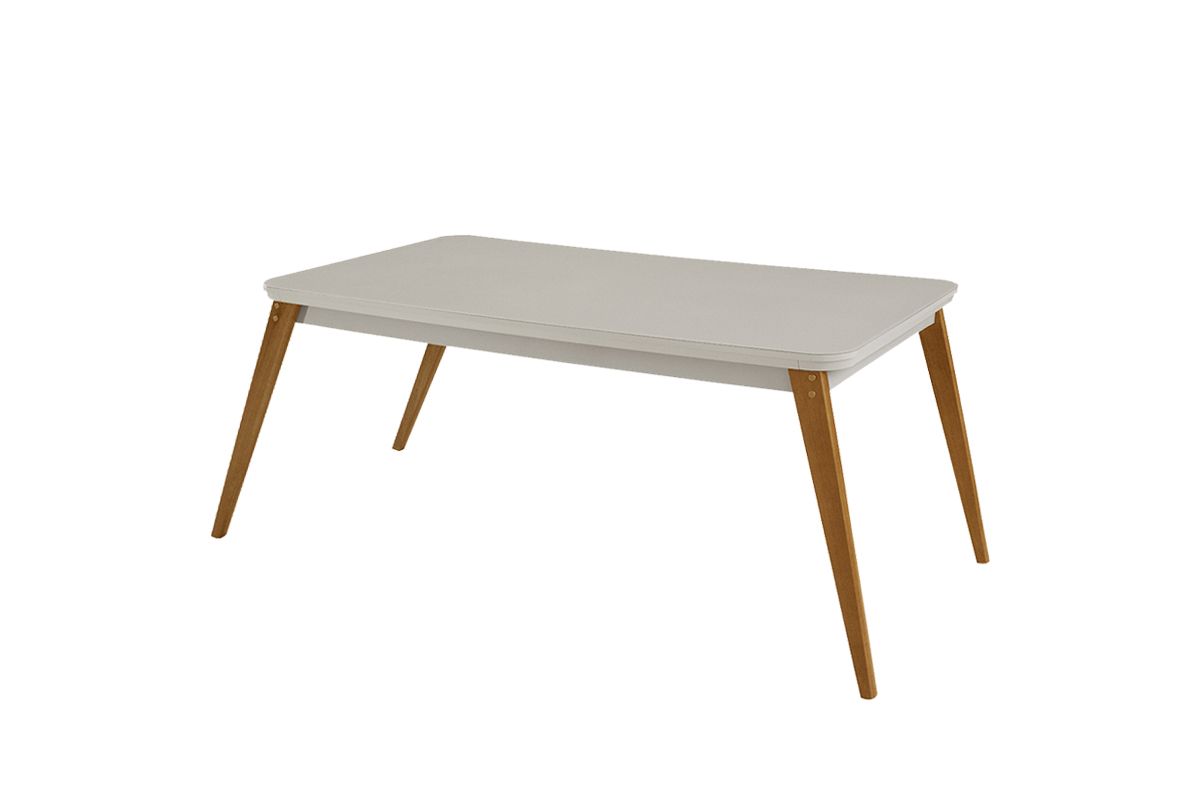 Mesa Jantar Havana c/Tampo MDF/Vidro Curvo 180cm Rufato Mesa Jantar Havana c/Tampo MDF/Vidro Curvo 180cm Rufato