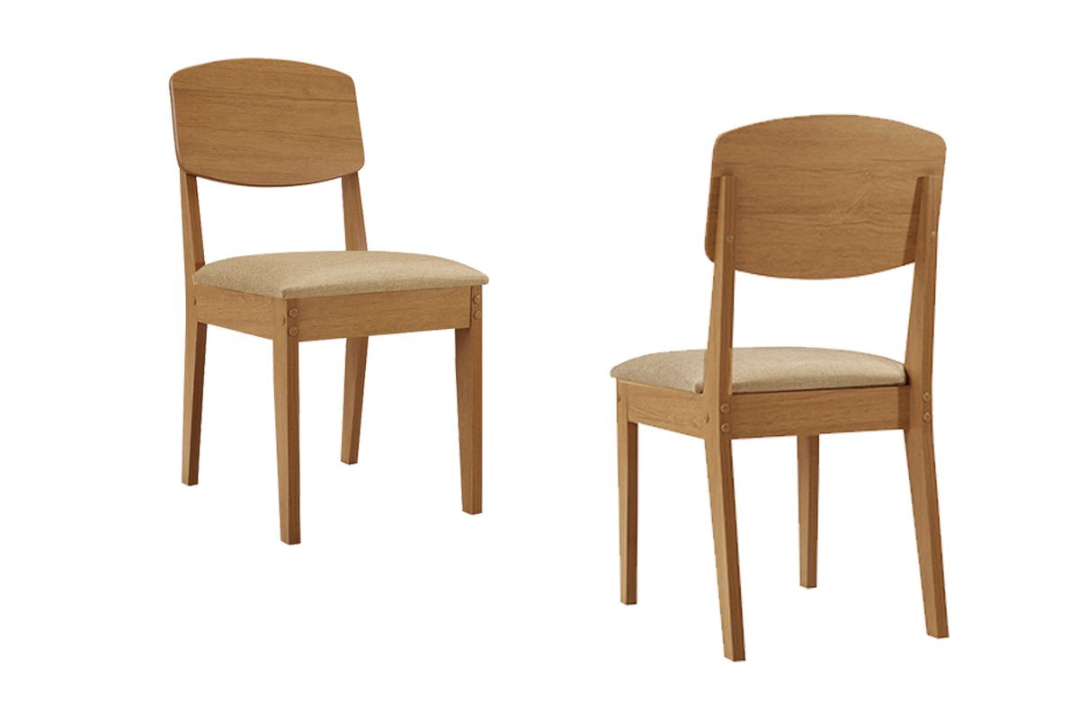 Cadeira Jantar Havana Kit 2Un RufatoNaturalle/Suede Creme Cadeira Jantar Havana Kit 2Un RufatoNaturalle/Suede Creme