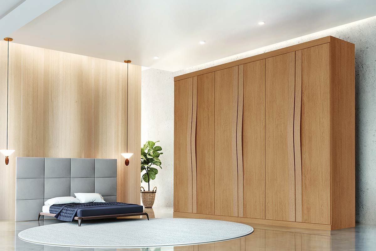 Guarda Roupa Casal 6 Portas 6Gavs Linea Rufato