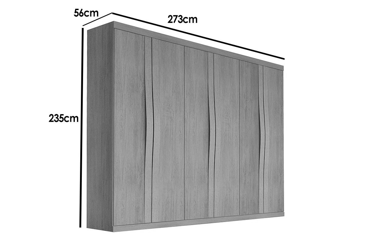 Guarda Roupa Casal 6 Portas 6Gavs Linea Rufato