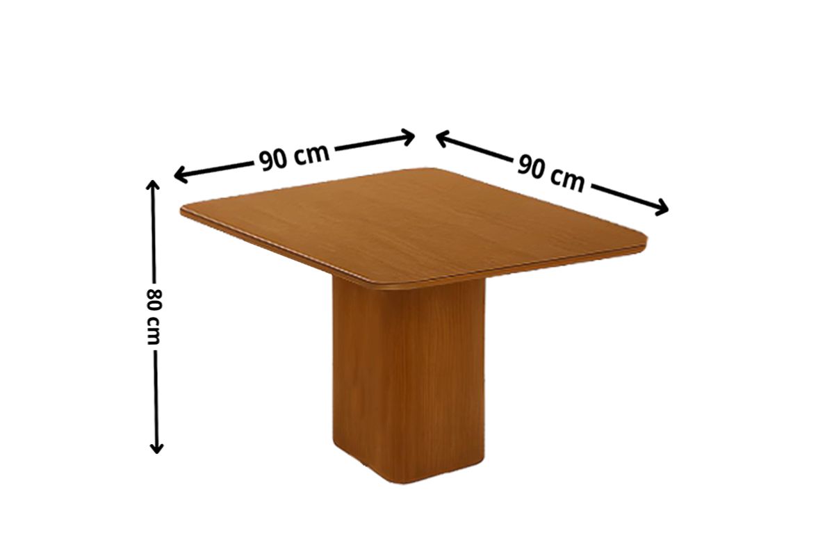 Mesa Jantar Maldivas c/Tampo MDF Curvo 90cm Rufato