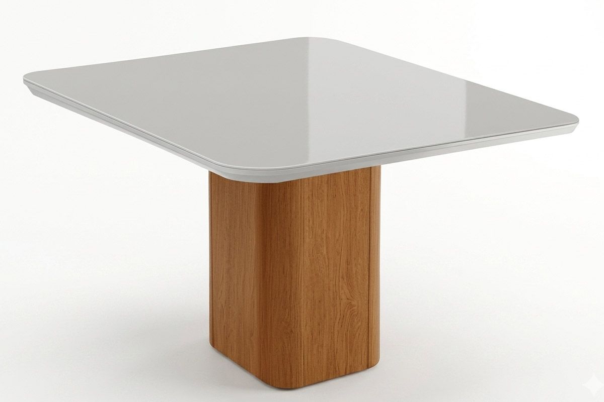 Mesa Jantar Maldivas c/Tampo MDF Curvo 90cm Rufato