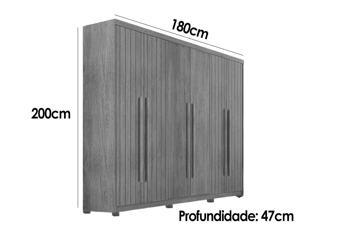 Guarda Roupa Casal 6 Portas (4 Frisadas) e 2 Gavetas c/Pés Hawaii Rufato Guarda Roupa Casal 6 Portas (4 Frisadas) e 2 Gavetas c/Pés Hawaii Rufato