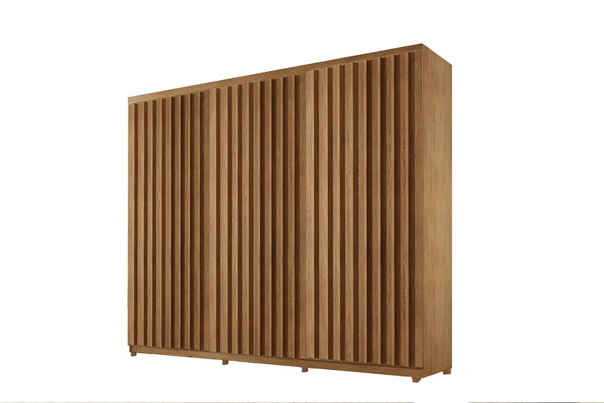 Guarda Roupa Casal 6 Portas Ripadas e 2 Gavetas c/Pés Cairo Premium Rufato Guarda Roupa Casal 6 Portas Ripadas e 2 Gavetas c/Pés Cairo Premium Rufato