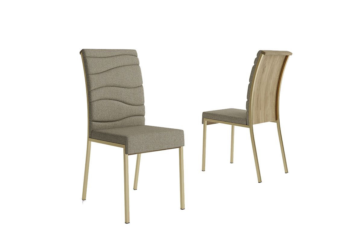 Cadeira Jantar Wave 1754 Aço Kit 2 Uni CarraroDourado/Linho Bamboo/Corano Bamboo/Noce Cadeira Jantar Wave 1754 Aço Kit 2 Uni CarraroDourado/Linho Bamboo/Corano Bamboo/Noce