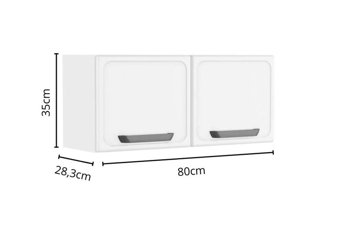 Armário Aéreo Cozinha Bertolini Bella c/2 Portas Baixo 80cm Armário Aéreo Cozinha Bertolini Bella c/2 Portas Baixo 80cm