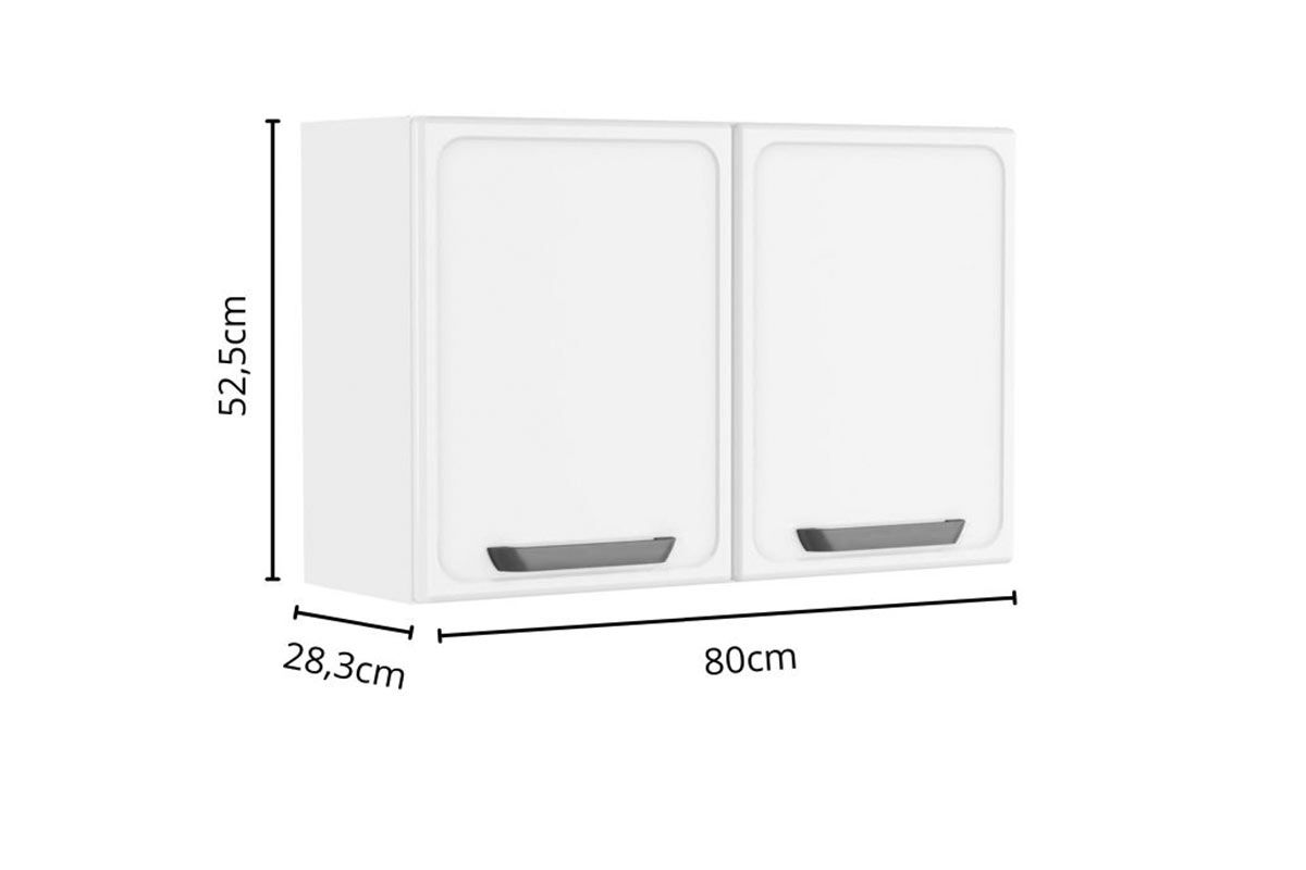 Armário Aéreo Cozinha Bertolini Bella c/2 Portas Médio 80cm Armário Aéreo Cozinha Bertolini Bella c/2 Portas Médio 80cm