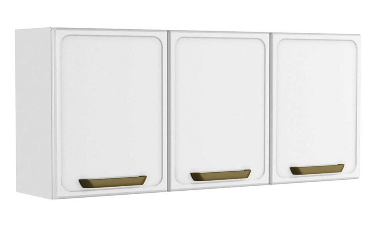Armário Aéreo Cozinha Bertolini Bella c/3 Portas 120cmBranco Armário Aéreo Cozinha Bertolini Bella c/3 Portas 120cmBranco