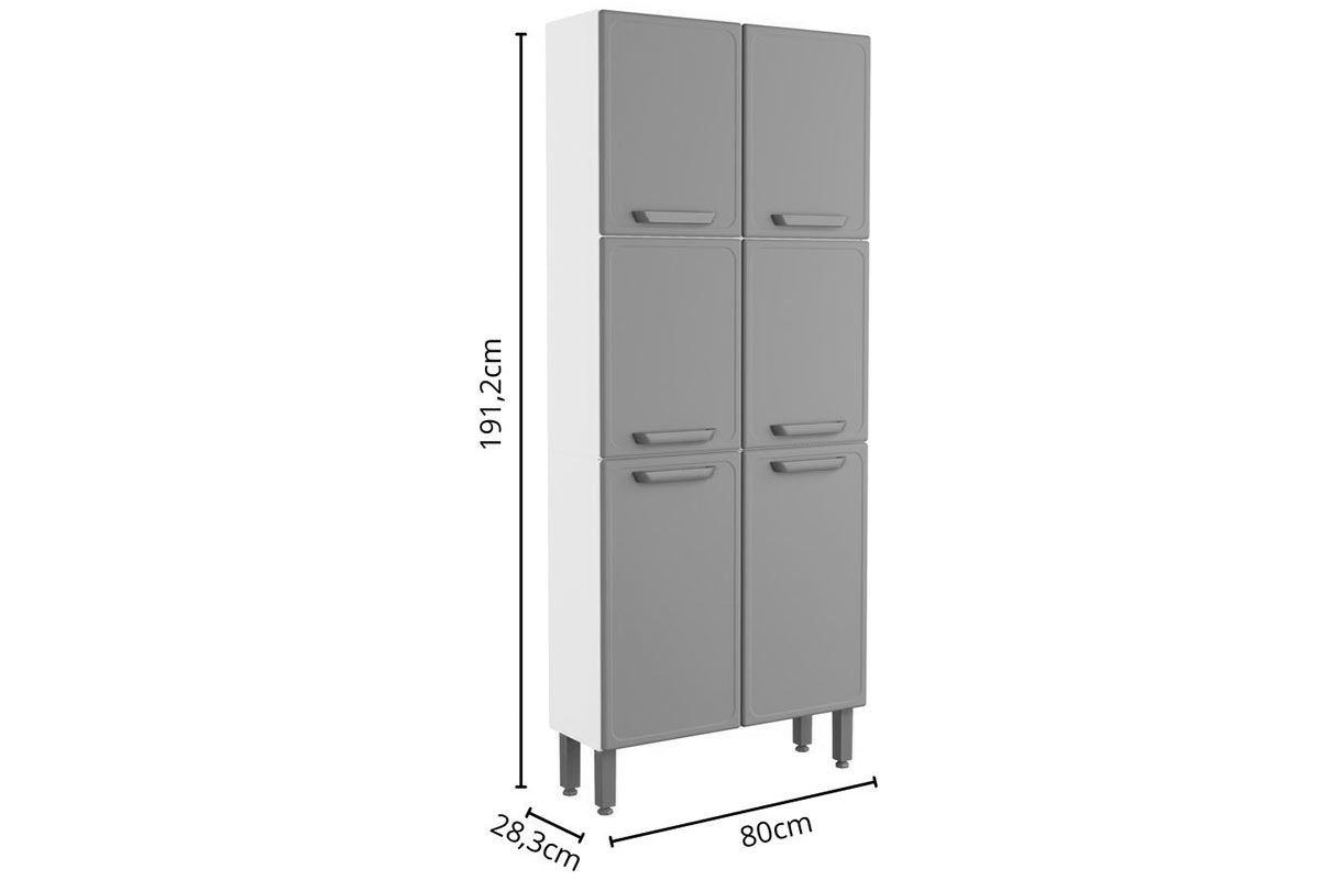 Paneleiro Cozinha Bertolini Bella c/6 Portas 80cm Paneleiro Cozinha Bertolini Bella c/6 Portas 80cm