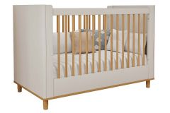 Berço Infantil Cupcake 2 em 1 Permóbili Baby - Off White/Nature
