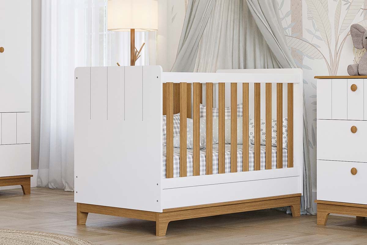 Berço Infantil Biscoito 2 em 1 Permóbili Baby