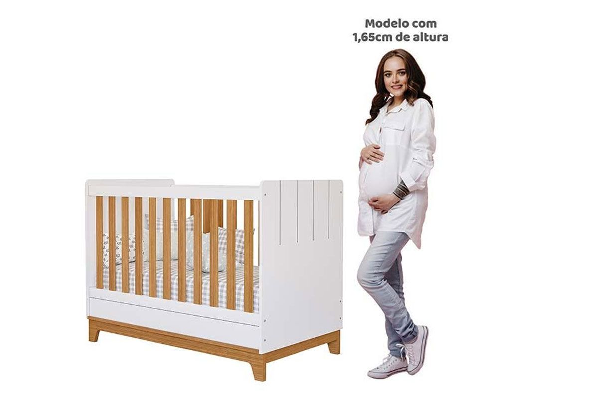 Berço Infantil Biscoito 2 em 1 Permóbili Baby