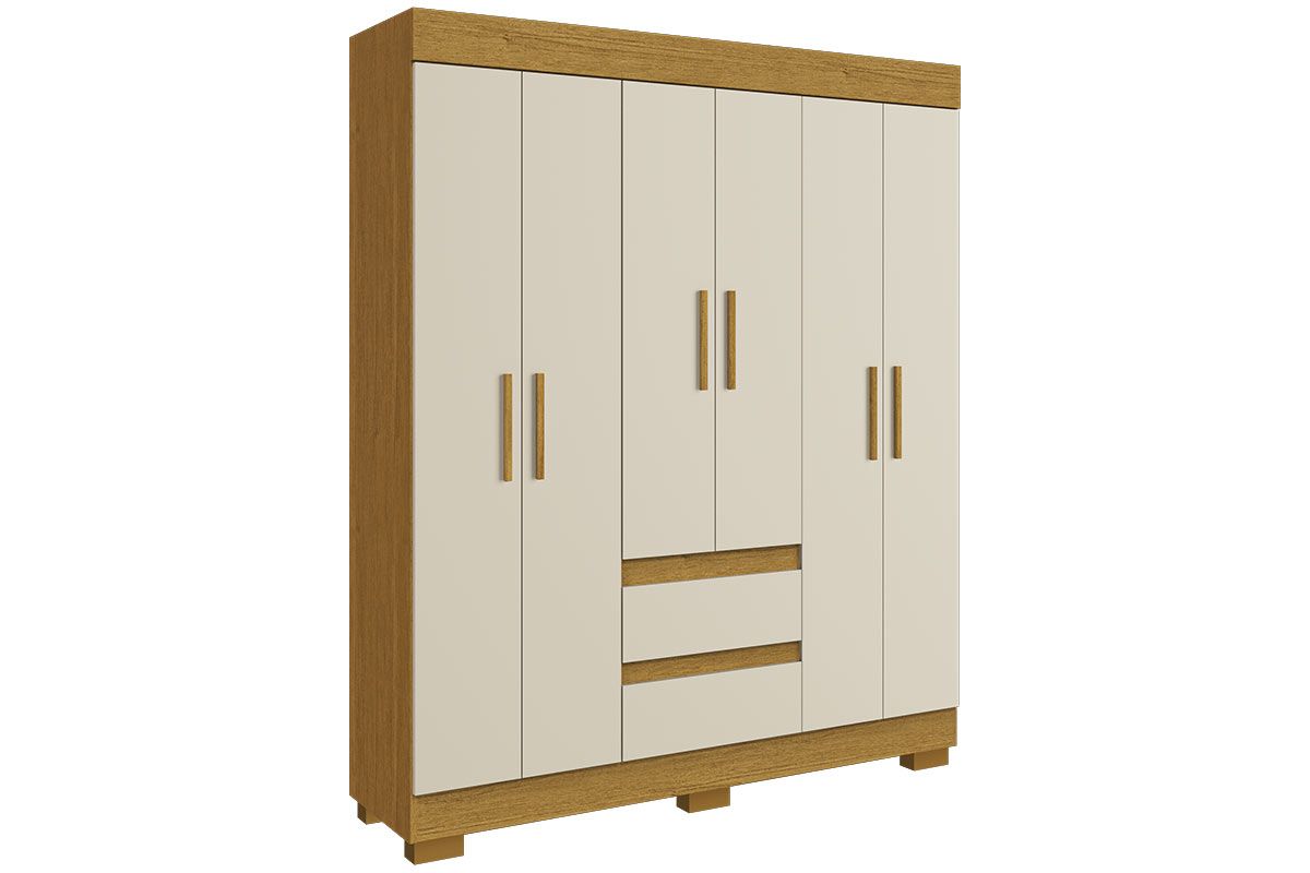 Guarda Roupa Solteiro 6 Portas e 2 Gavs Maya Plus ACP Guarda Roupa Solteiro 6 Portas e 2 Gavs Maya Plus ACP