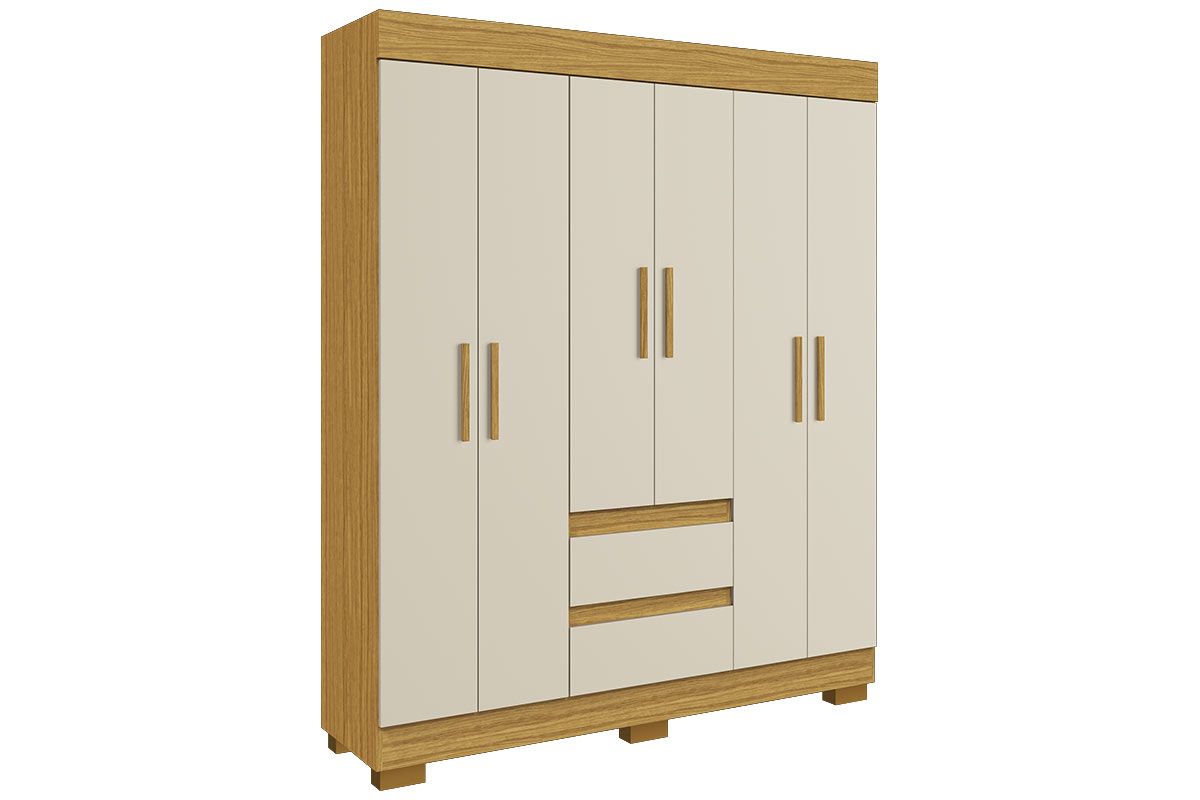 Guarda Roupa Solteiro 6 Portas e 2 Gavs Maya Plus ACP Guarda Roupa Solteiro 6 Portas e 2 Gavs Maya Plus ACP