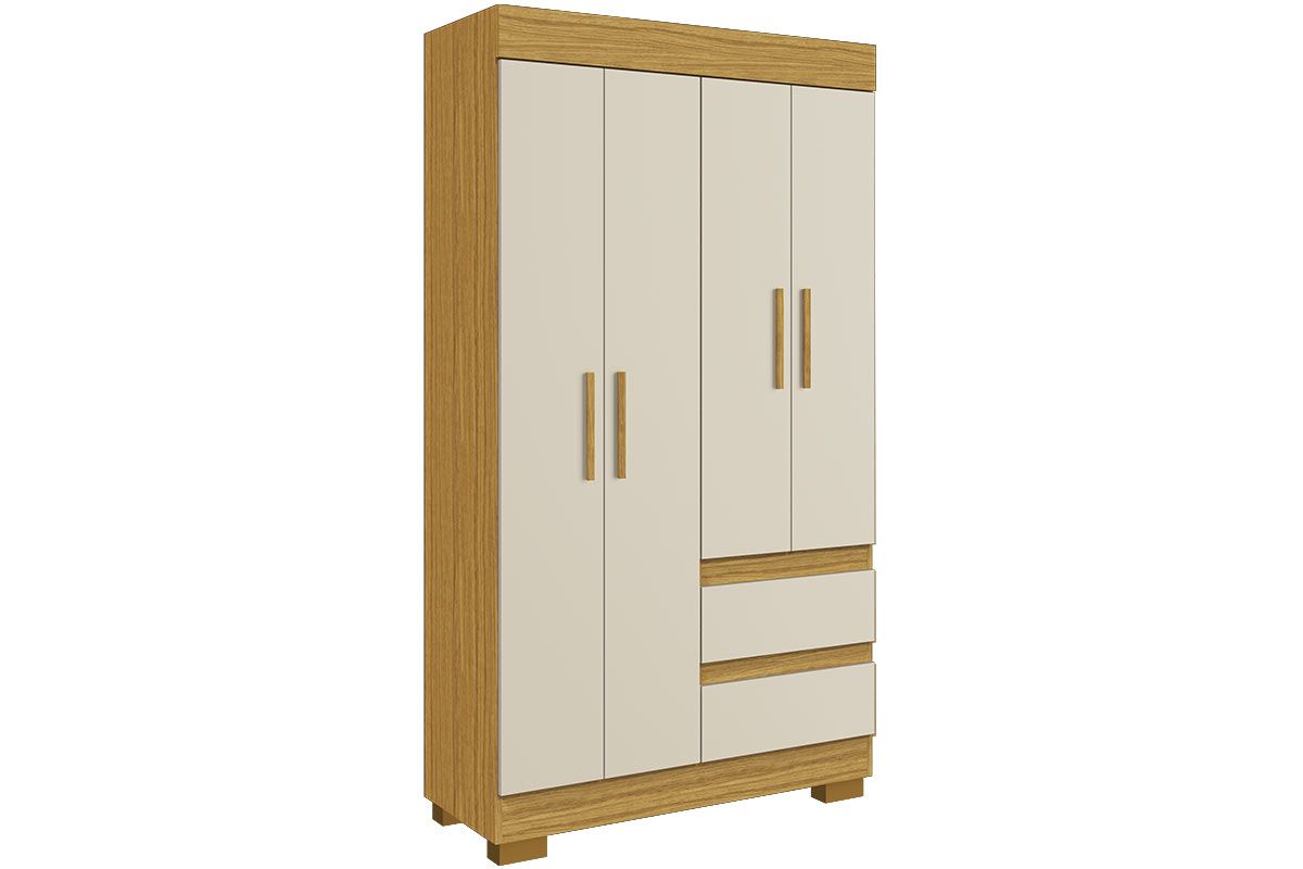 Guarda Roupa Solteiro 4 Portas e 2 Gavs Maya Plus ACP Guarda Roupa Solteiro 4 Portas e 2 Gavs Maya Plus ACP