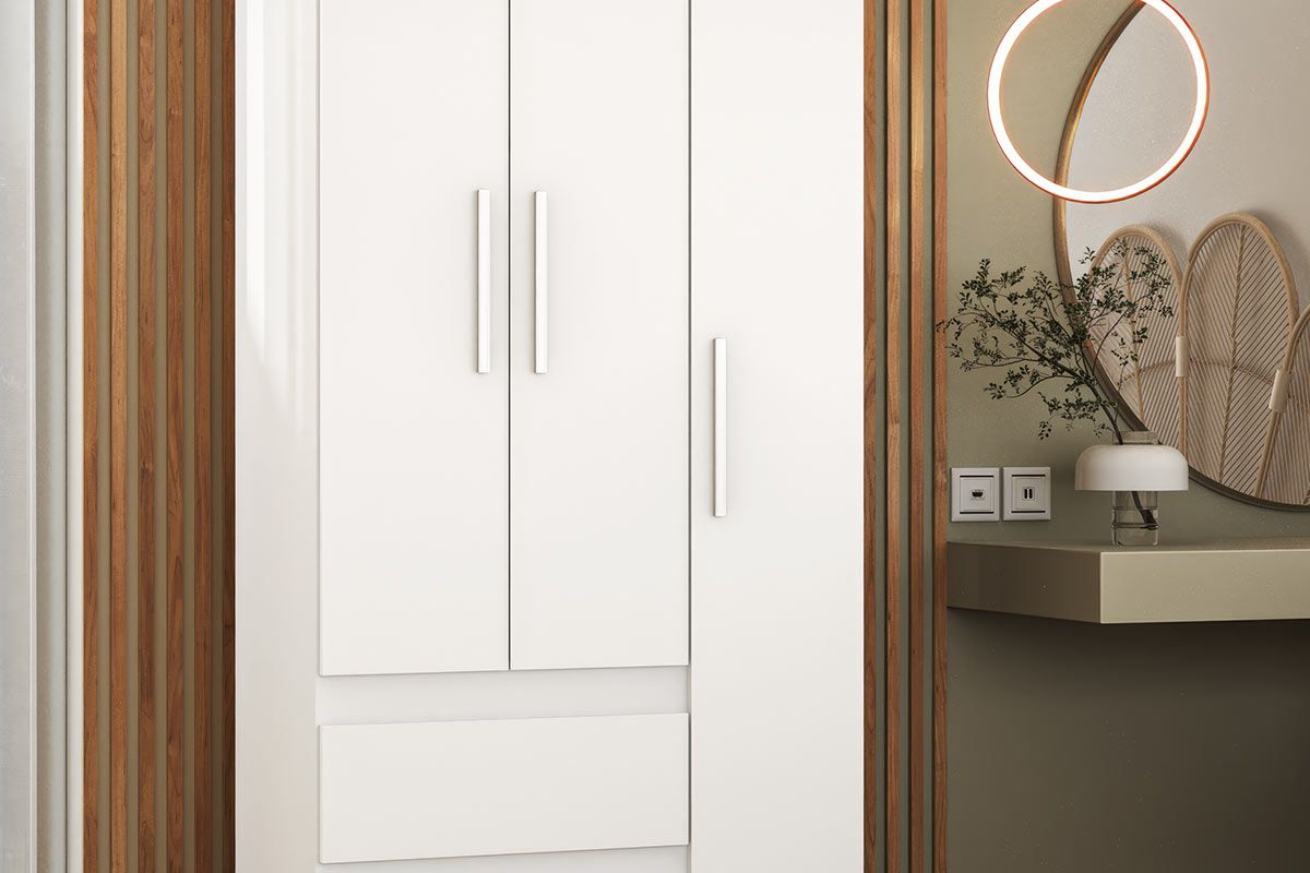 Guarda Roupa Solteiro 3 Portas e 2Gavs Maya Plus ACP Guarda Roupa Solteiro 3 Portas e 2Gavs Maya Plus ACP