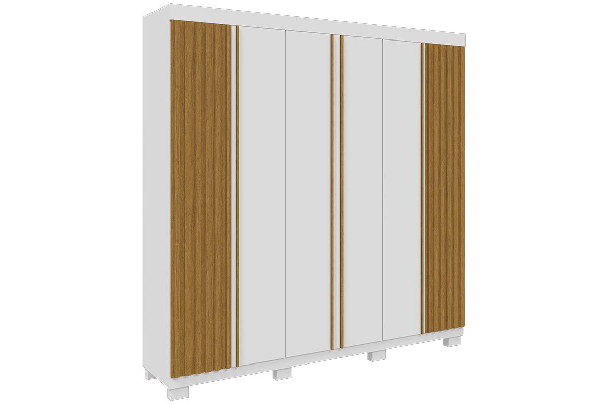 Guarda Roupa Casal 6 Portas (2 Ripadas) e 6 Gavetas Eliza ACP