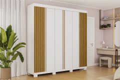 Guarda Roupa Casal 6 Portas (2 Ripadas) e 6 Gavetas Eliza ACP
