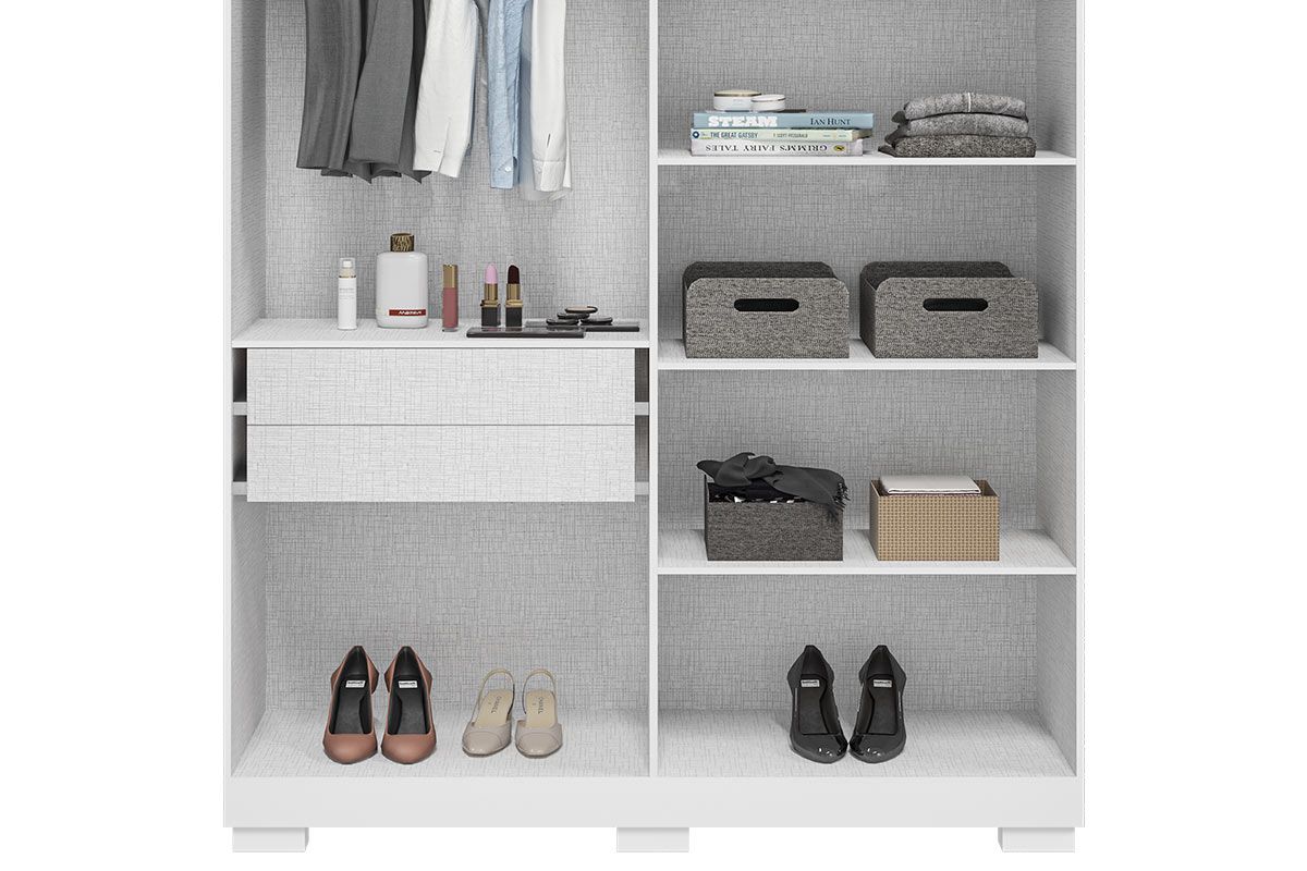 Guarda Roupa Solteiro 4 Portas e 2 Gavetas Ágata ACP Guarda Roupa Solteiro 4 Portas e 2 Gavetas Ágata ACP