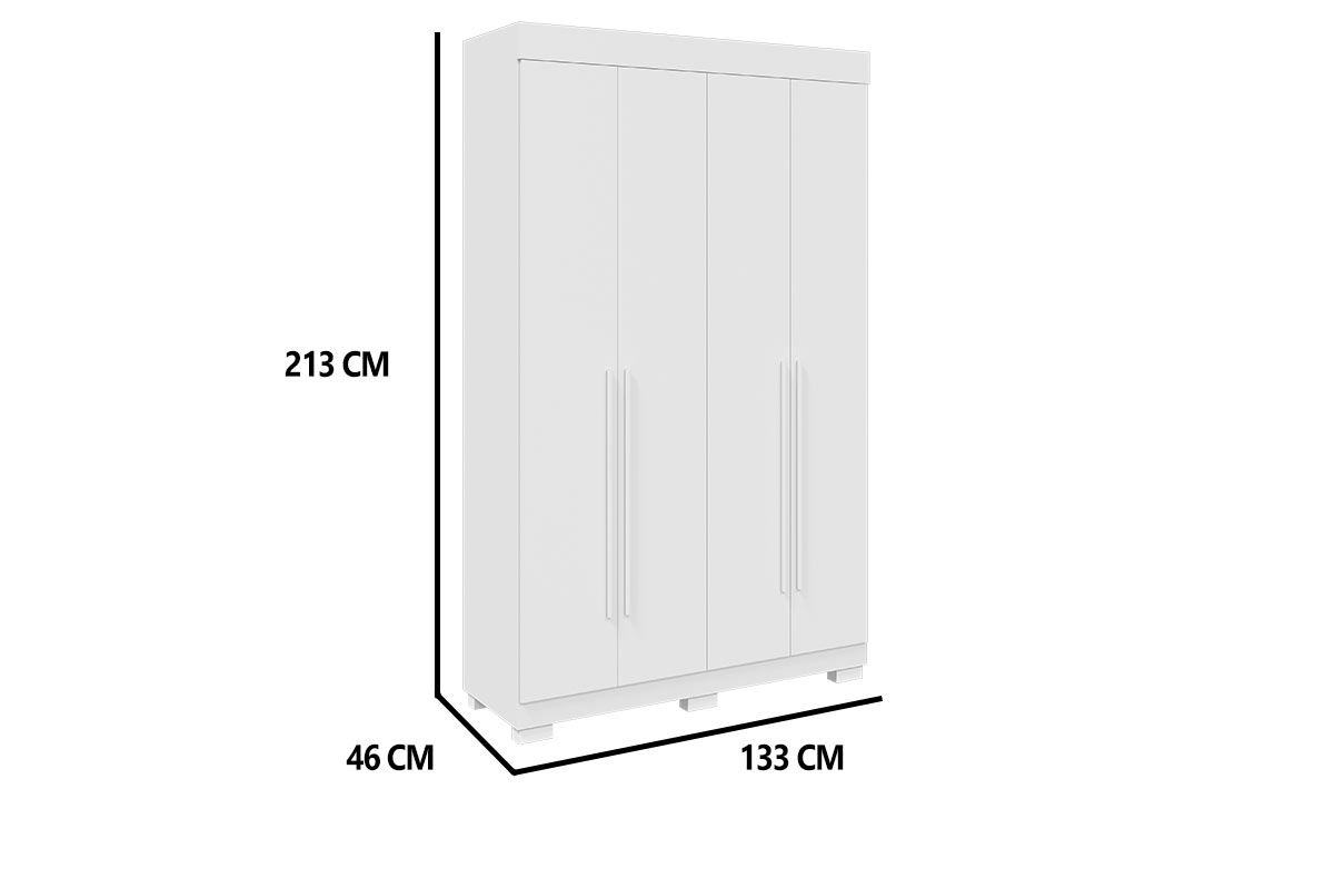 Guarda Roupa Solteiro 4 Portas e 2 Gavetas Ágata ACP Guarda Roupa Solteiro 4 Portas e 2 Gavetas Ágata ACP