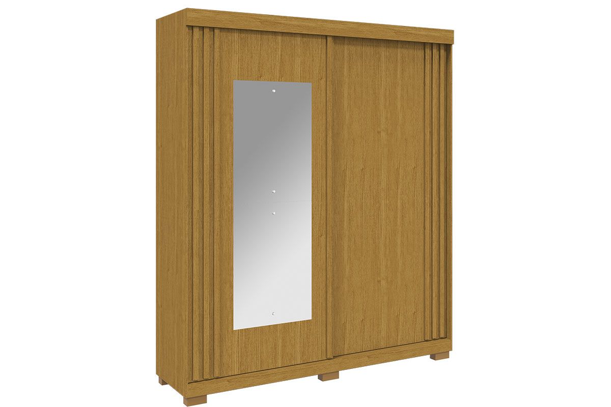 Guarda Roupa Solteiro 2 Portas (1 c/Espelho) e 3 Gavetas Athena ACP