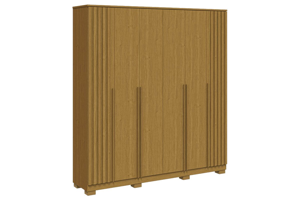 Guarda Roupa Casal 6 Portas (2 Ripadas) e 4 Gavetas Jamile ACP Guarda Roupa Casal 6 Portas (2 Ripadas) e 4 Gavetas Jamile ACP